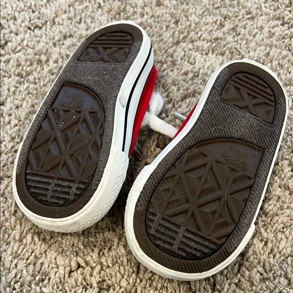 Kids Red Converse Sneakers - Picture 3 of 3